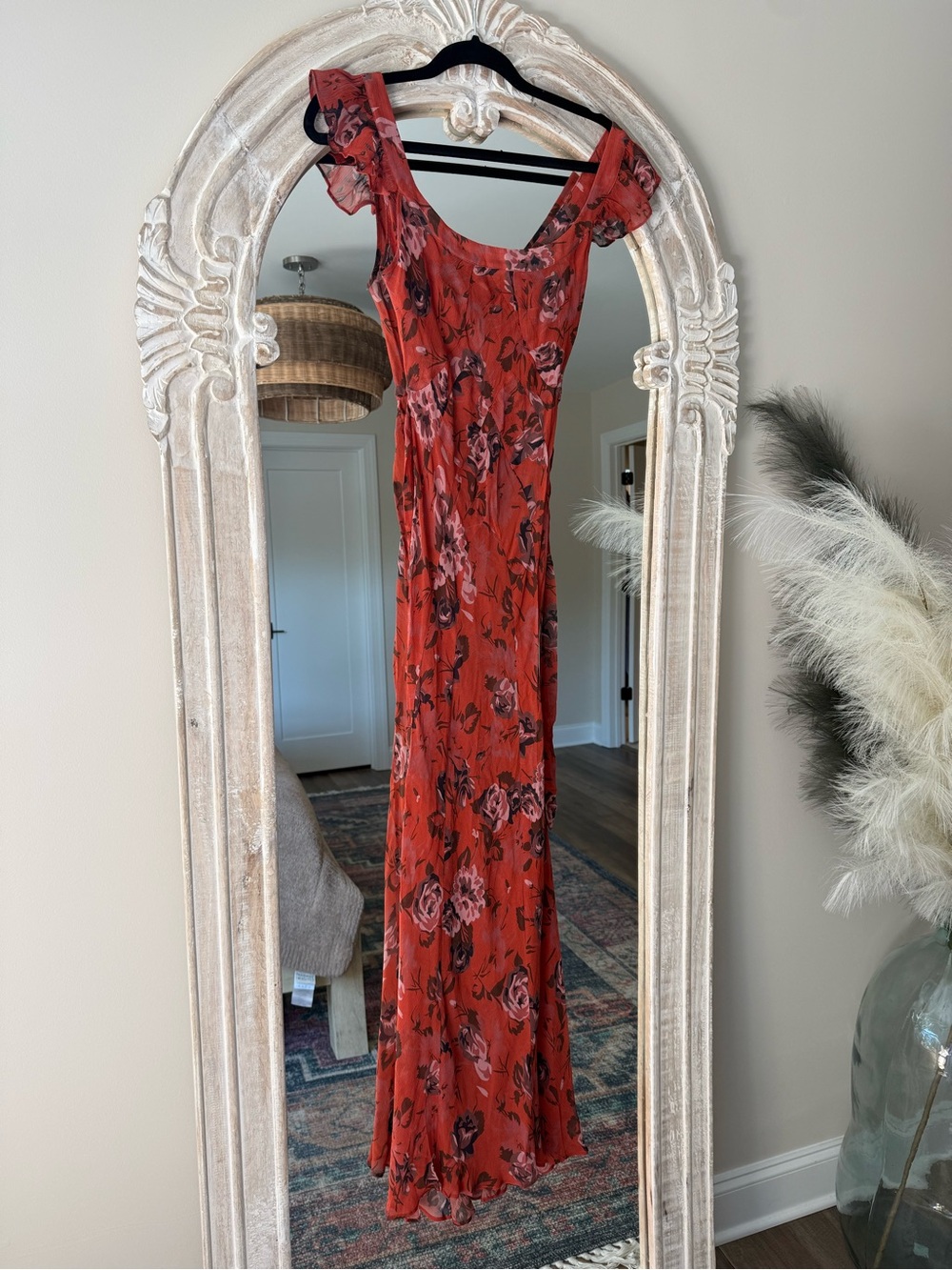 Realisation Par Red Floral Scoop Maxi Dress never worn
